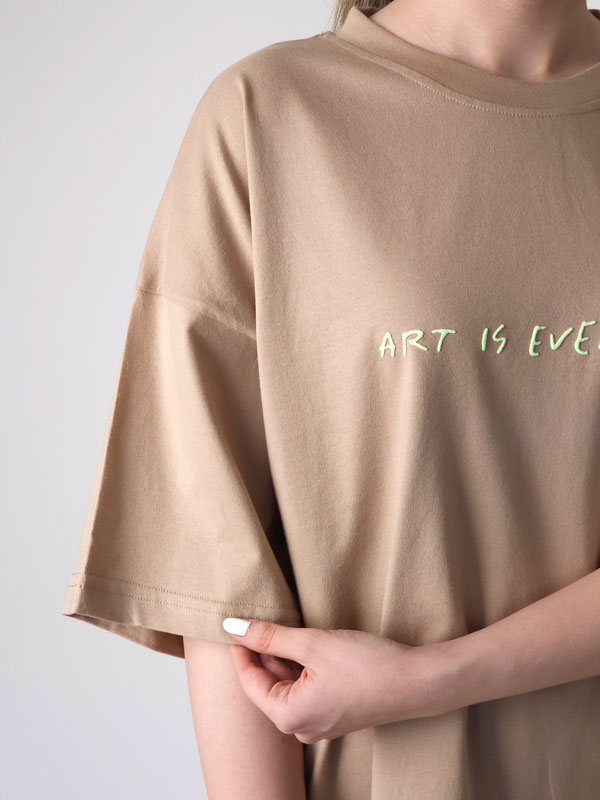 تیشرت باکسی Art Is Every Where (ایراددار)