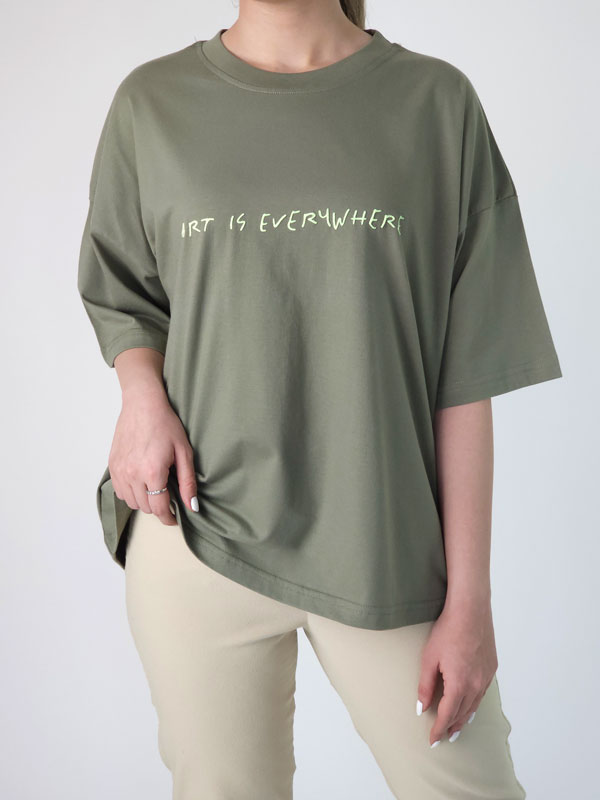 تیشرت باکسی Art Is Every Where (ایراددار)