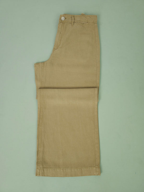 شلوار بگ کتان زنانه (ایراددار)