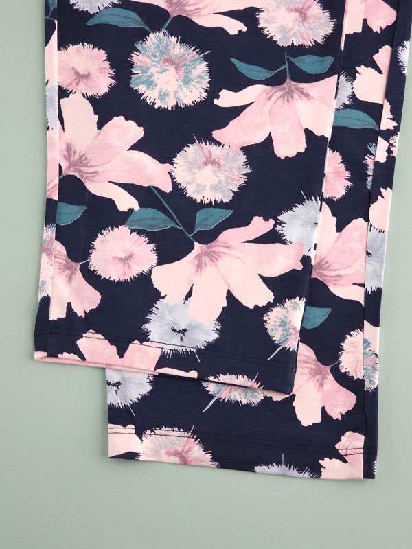 ست راحتی زنانه تیشرت و شلوار‌ Flower