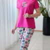 ست راحتی زنانه تیشرت و شلوارک love is all