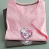 ست راحتی زنانه تیشرت و شلوارک Lovely Cats