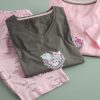 ست راحتی زنانه تیشرت و شلوارک Lovely Cats