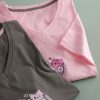 ست راحتی زنانه تیشرت و شلوارک Lovely Cats