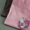 ست راحتی زنانه تیشرت و شلوارک Lovely Cats