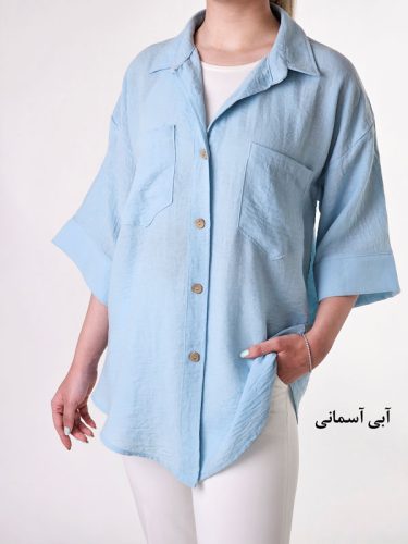 شومیز مانتویی لینن شاپرک