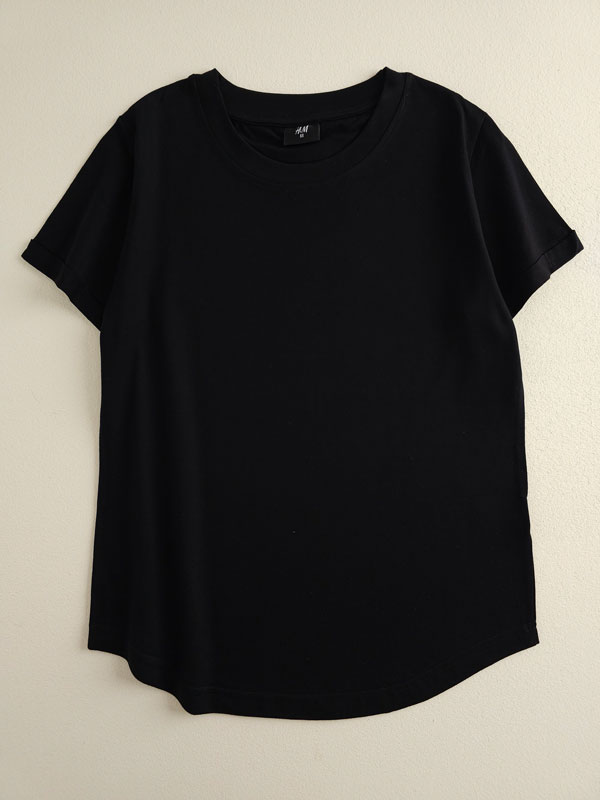 تیشرت مشکی ساده زنانه H&M