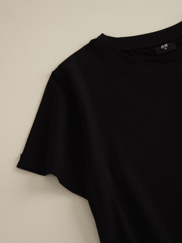 تیشرت مشکی ساده زنانه H&M