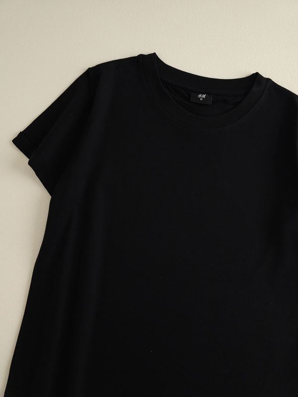 تیشرت مشکی ساده زنانه H&M