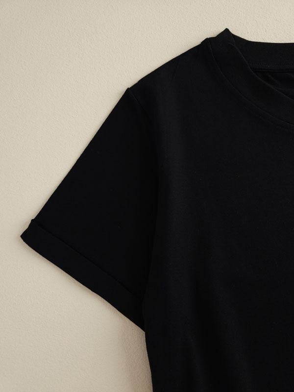 تیشرت مشکی ساده زنانه H&M