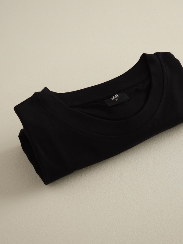 تیشرت مشکی ساده زنانه H&M