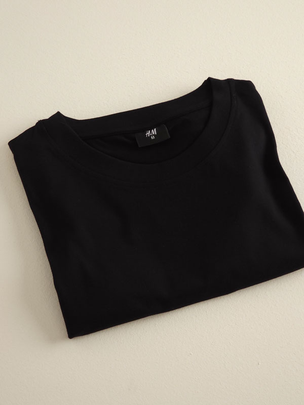 تیشرت مشکی ساده زنانه H&M