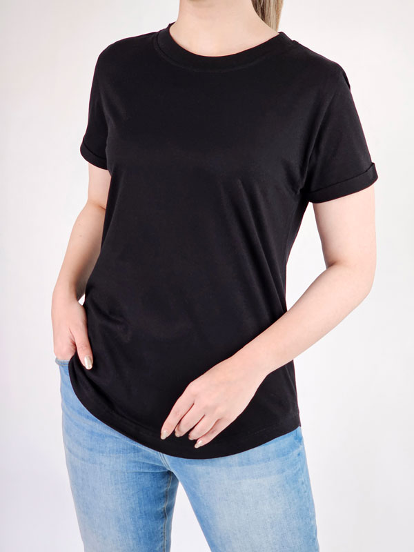 تیشرت مشکی ساده زنانه H&M