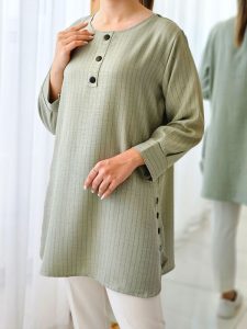 تونیک مانتویی راه راه نیها